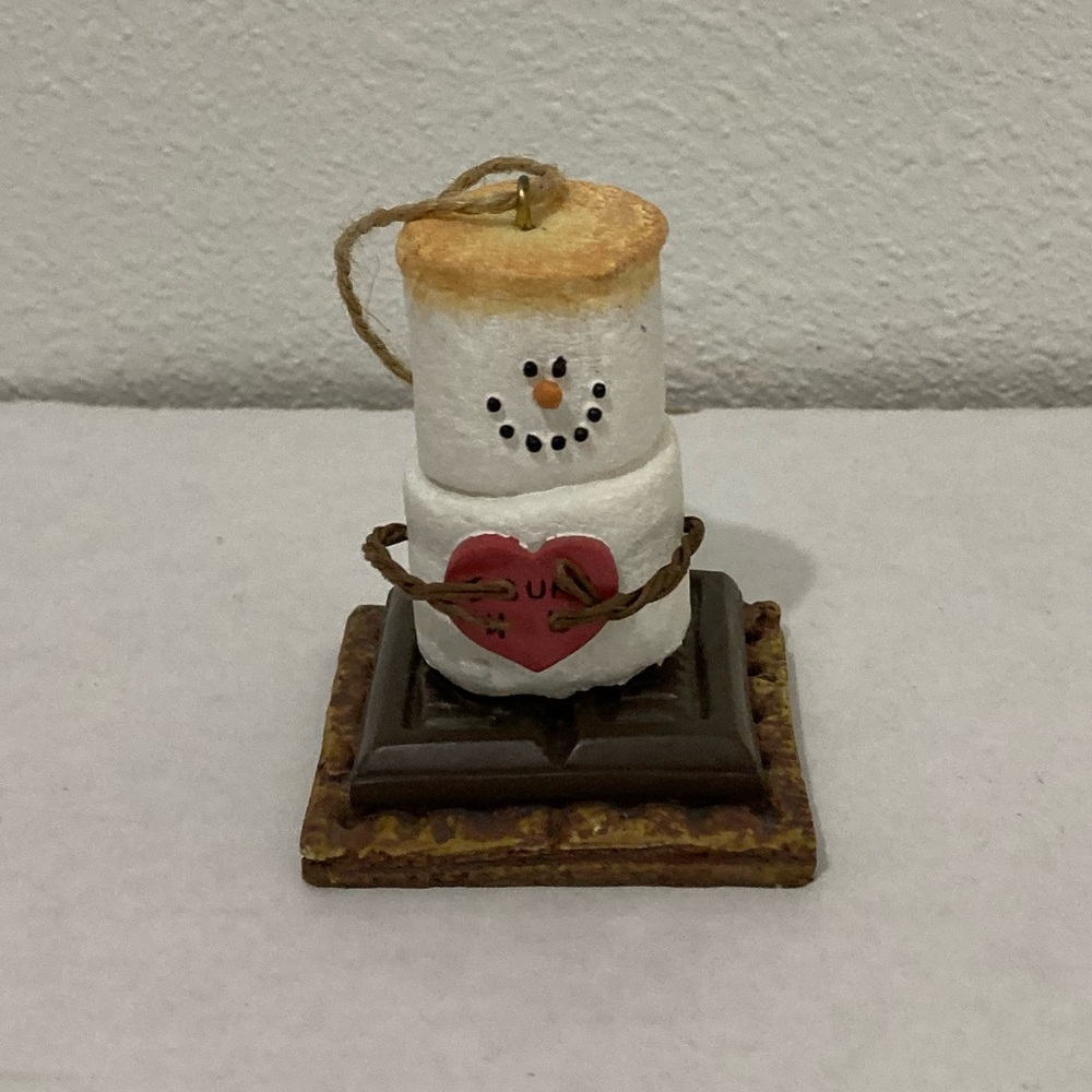 Smores Marshmallow Snowman Ornament Midwest I Burn 4 U Christmas Ornament